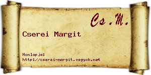 Cserei Margit névjegykártya